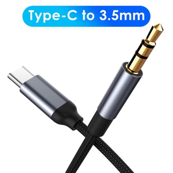 Type-C to 3.5mm AUX Headphone Jack Audio Connector Cable Cord for Phone Tablet