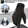 Winter Warm Gloves for Men Windproof Waterproof Anti Slip OutdoorCycling Thick Fleece Lined Touch Screen Gloves for Cold Weather