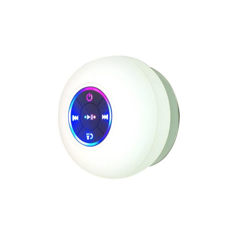 Mini suction cup Bluetooth speaker waterproof hands-free microphone for indoor bathrooms, swimming pools and beaches