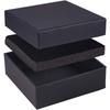 8pcs Kraft Paper Jewelry Boxes with Sponge Square Black 12x12x4.2cm