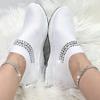 Women Sneakers Rhinestone Shoes Ladies Slip On Shoes Casual Running Shoes Lightweight Fashion Sneakers Plus Size 35-43