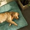 Gemütliches Winter-Hundebett - Kord-Schlafmatte für kleine, mittelgroße und große Hunde | Weiche, warme Haustiermatte mit abnehmbarem Bezug