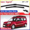 Wiper LHD Front Wiper Blades For Fiat Doblò Doblo 2 Cargo 263 2010 -  Windshield Windscreen Window Brushes 24''+16''