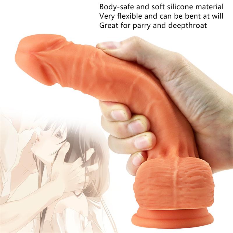 Liquid Silicone Simulation Penis Fake Stem Super Long Female Sex Toys Masturbation Device Dildo Super Manual