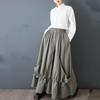 Büyük beden Yüksek bel vintage İlkbahar sonbahar rahat bol uzun kadın etekleri kadın etek