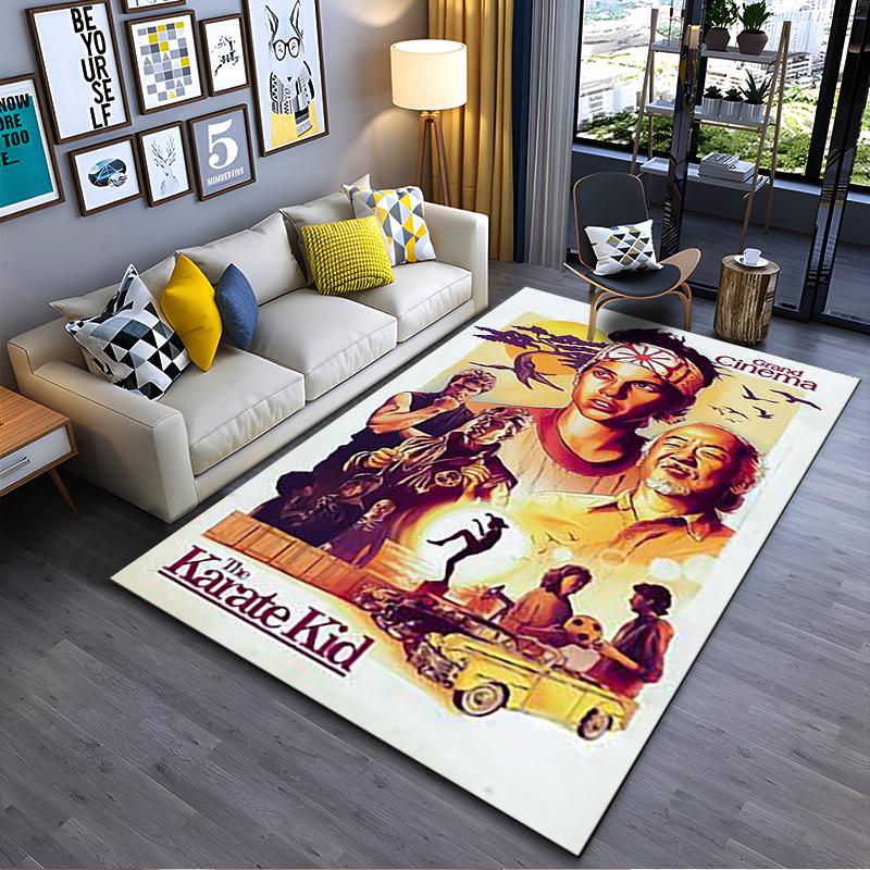 Pop Culture Area Rug, The Karate Kid Grand Cinema Movie Poster, Living Room Decor, Non-Slip Mat