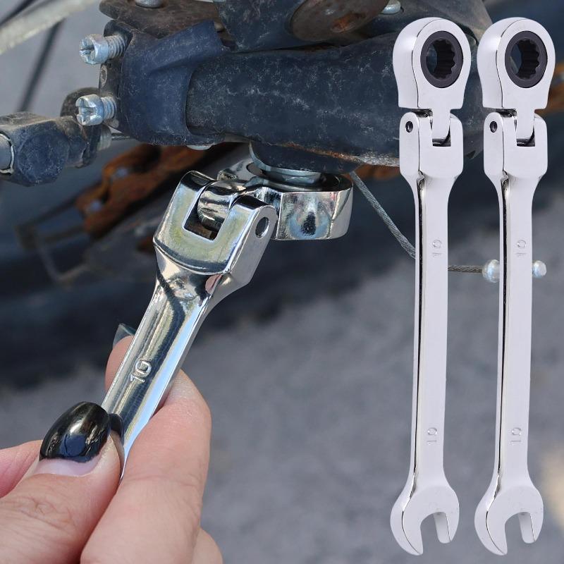 High-carbon Steel Ratcheting Wrench Adjustable Open Flex-Head Combination Spanner Metric Ratchet Wrenches Car Repair Tools