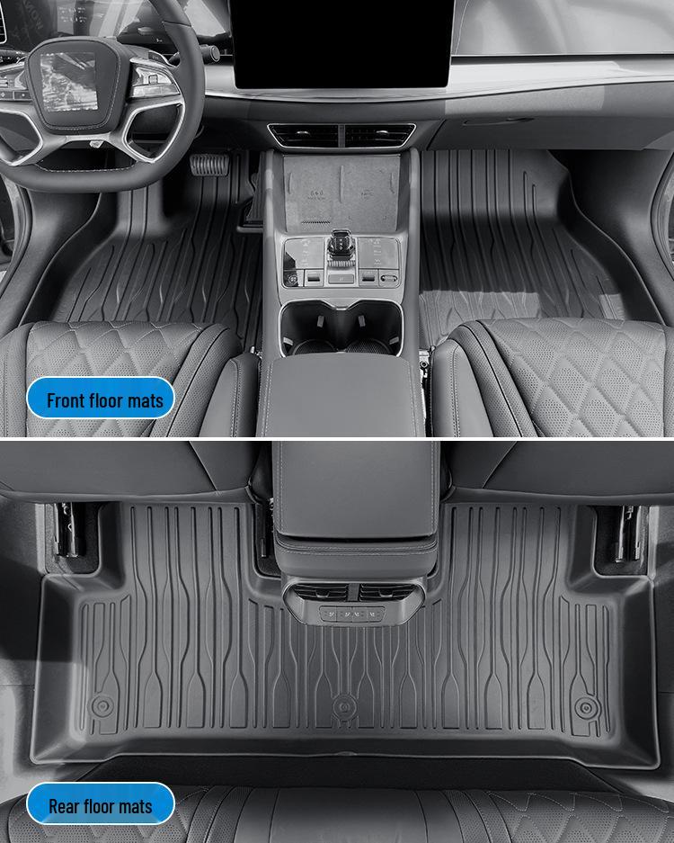 Eco-Friendly TPE Car Mats Set for 24 BYD Hiace 07 EV: Includes Trunk & Backrest Mats