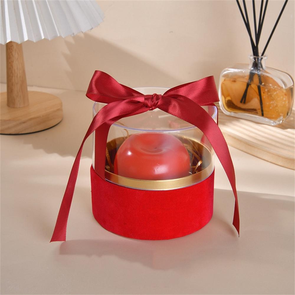 Kristallrosett Presentask Rund Ask Transparent Rosblomsask Fruktask Kramhink Presentask Blomsterbutik