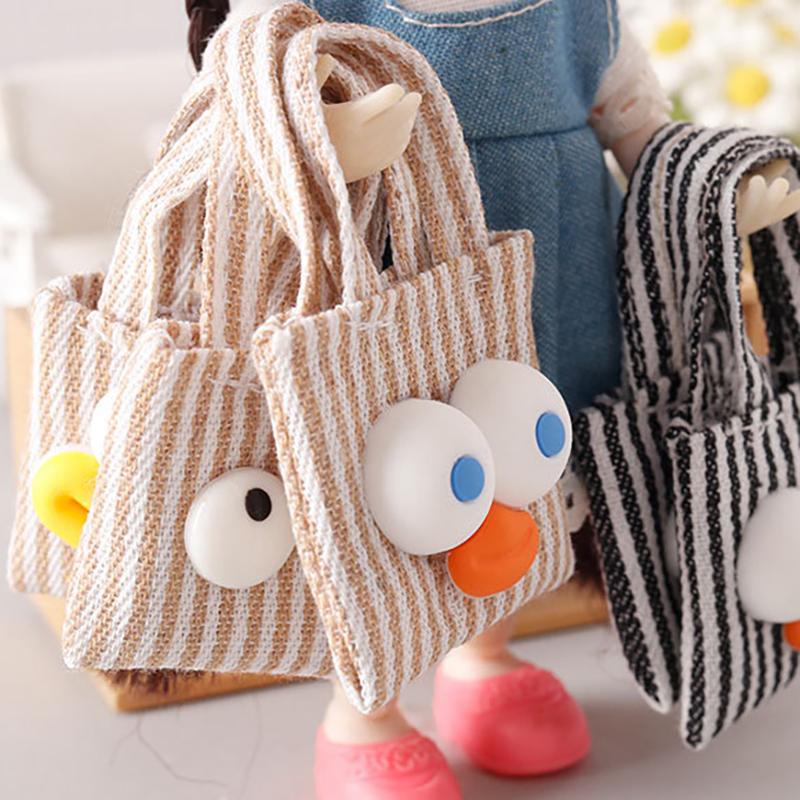 Кукольная мини-сумка из холста — фото 7