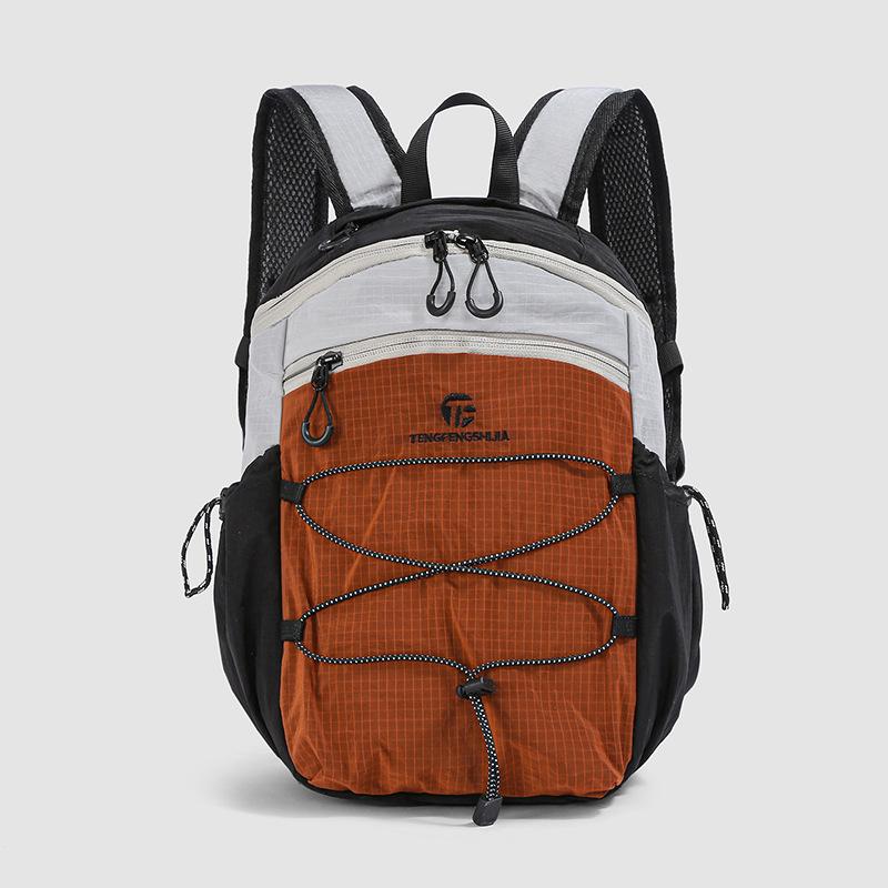 Schoolbag new lightweight contrasting backpack female college student leisure travel backpack outdoor sports nylon large-capacity schoolbag