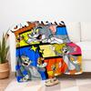 Tom and Jerry Poster Kids Room Decor Wall Art PrintBlanket Flannel Throw Blanket for Sofa, Bed, Travel, Camping, Office