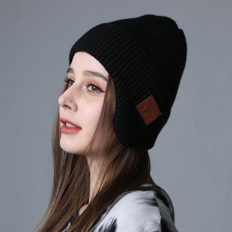 Winter LED Bluetooth Headphones Hat Outdoor Warm Stereo Music Headset Handsfree Call Rechargeable Earphone Washable Cap Gifts