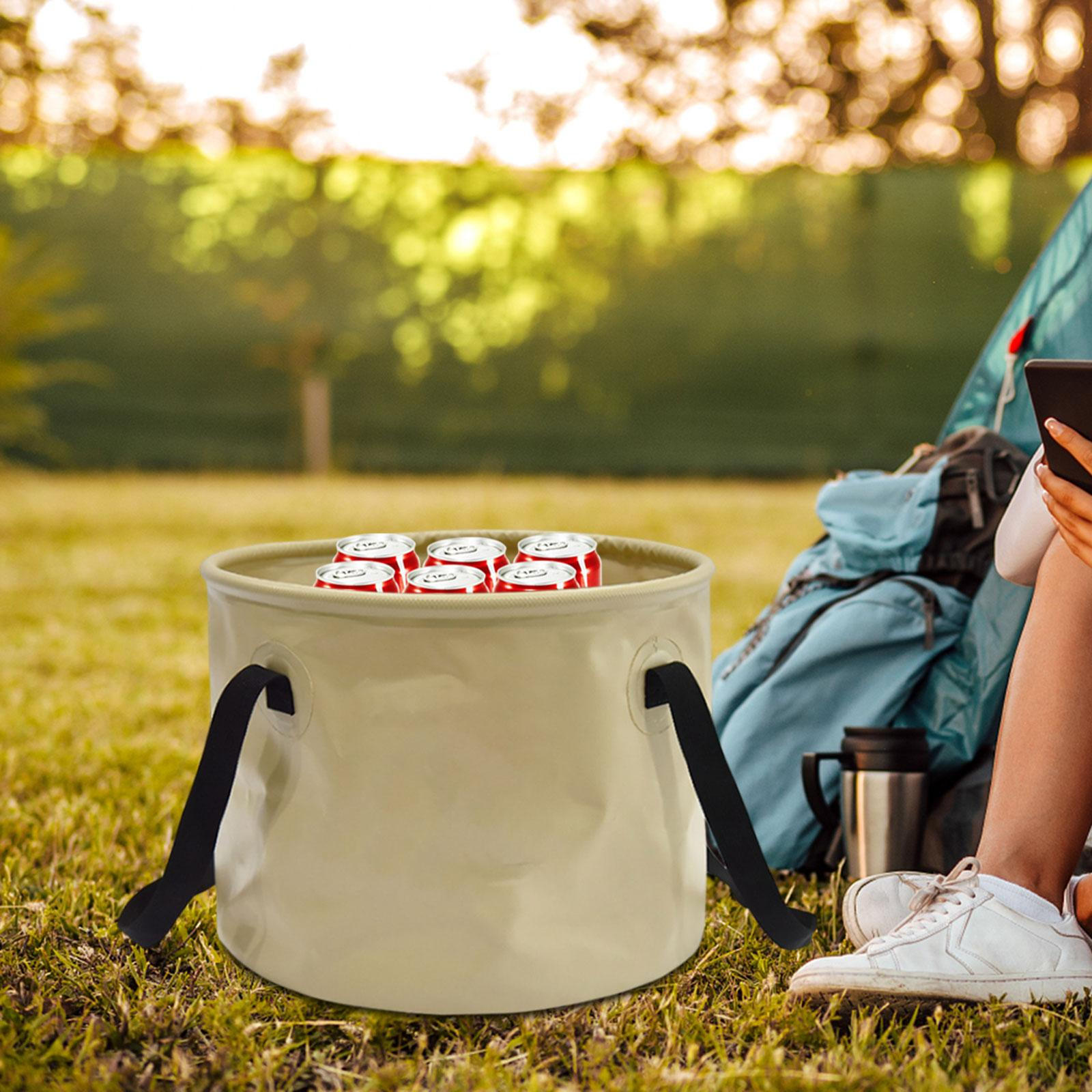 

Collapsible Bucket Camping Large Capacity Durable Multipurpose Heavy Duty Lightweight Folding