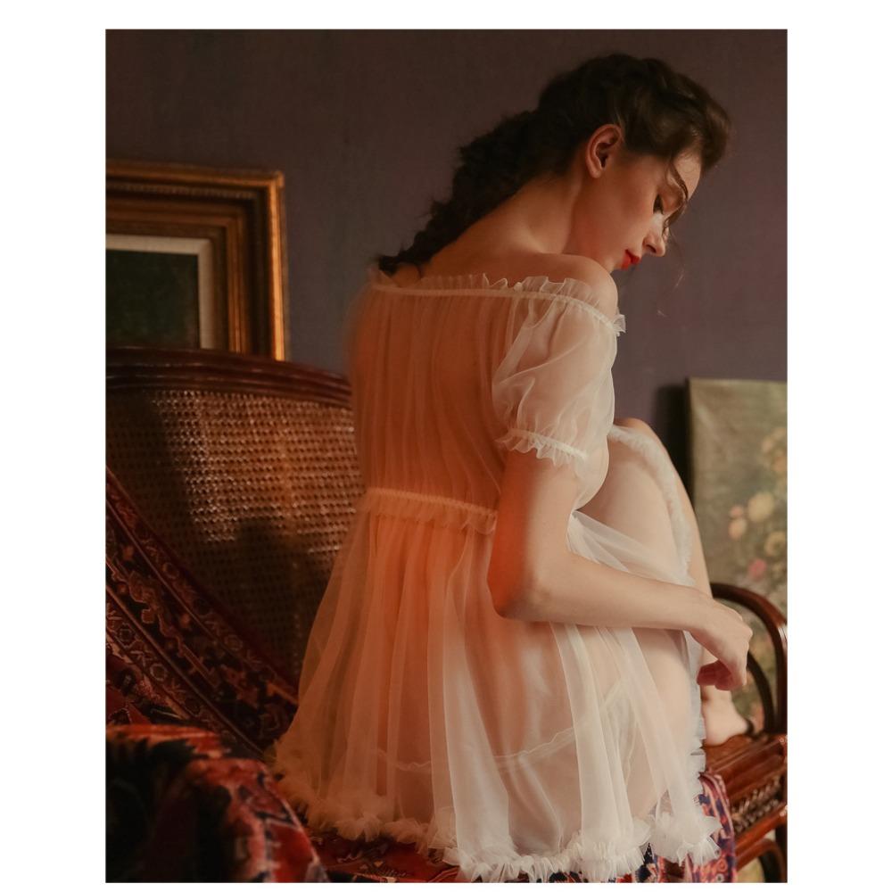 Sexy Chiffon Skirt Large Size Sex Pajamas Women's Transparent Sex Underwear Pure Desire Temptation Teasing Bed Wholesale