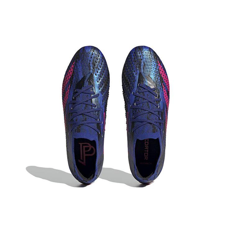 Adidas Paul Pogba X Predator Accuracy.1 Low FG High-Energy Style Unisex Sneakers Blue Lucid-Blue Team-Real-Magenta H03772