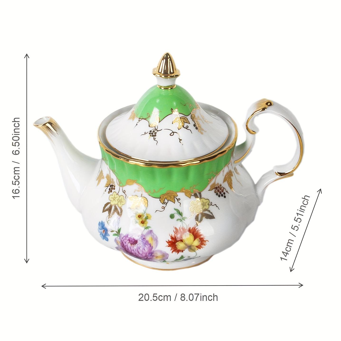 

Фарфоровый чайный сервиз в британском стиле, керамический чайный сервиз в стиле ретро, ​​высококачественный кофейный сервиз с цветочным рисунком, послеобеденный чайный сервиз для домашнего чаепития, ресторана, кофейни, чая A