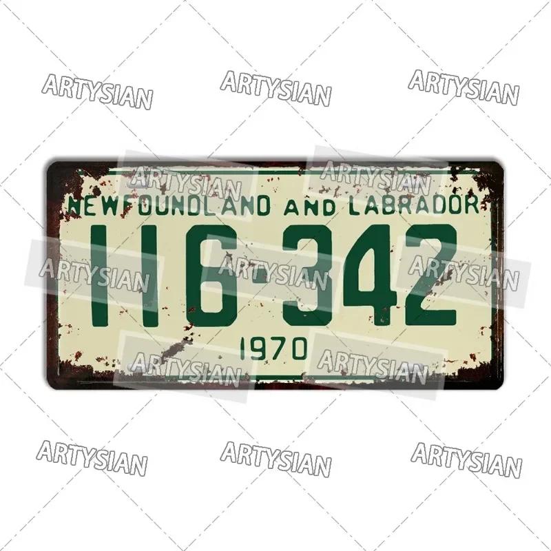 

Canada Province Metal Plaque British Columbia Prince Edward Island Manitoba Nouveau Brunswick Ontario Vehicle Number Plate 15x30cm(5.9x7.8inch)