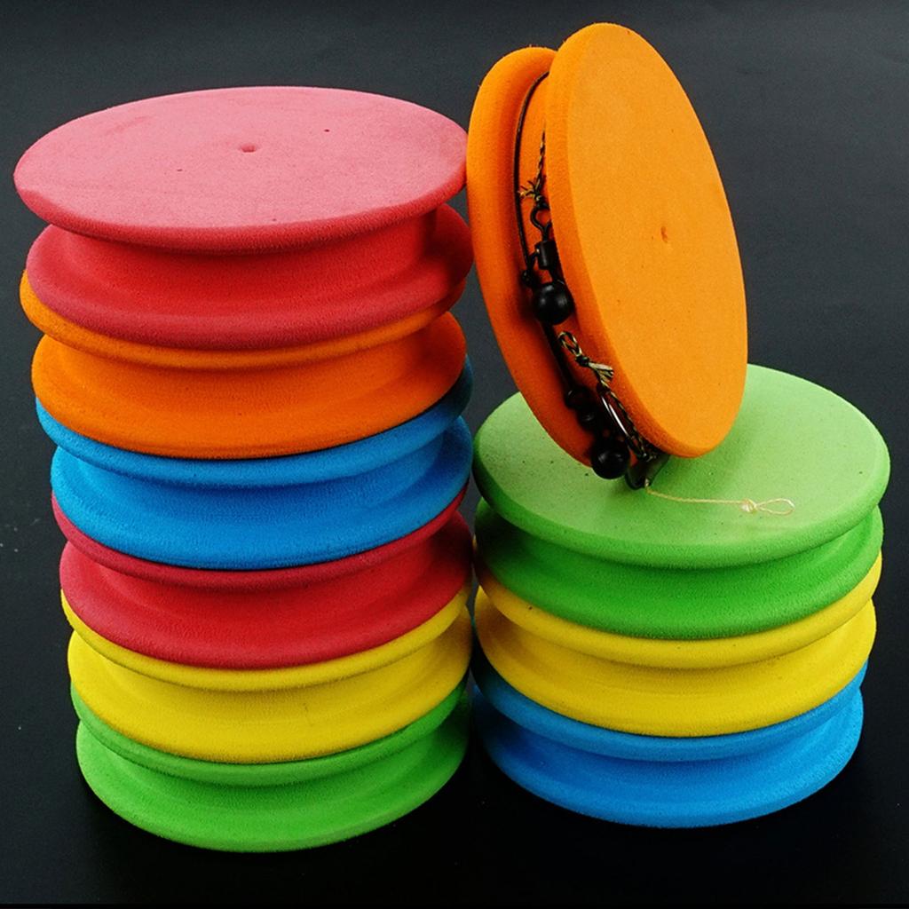 10pcs Foam Spools Line Leader Wire Board Winding Line Board Carp Fishing Rig Winders Hook Rig Holder Fishing Line Holder