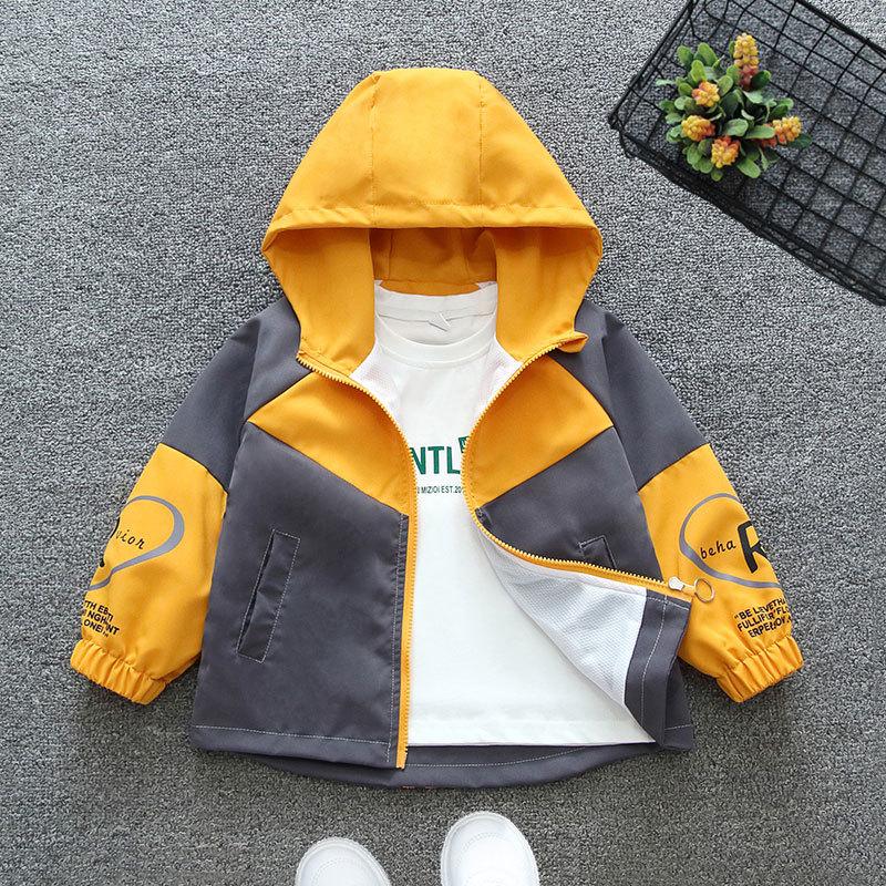 Boys' Color Blocked with Stripes Hooded Coats for Children Aged 3-10 Boys Girls In Spring  Autumn