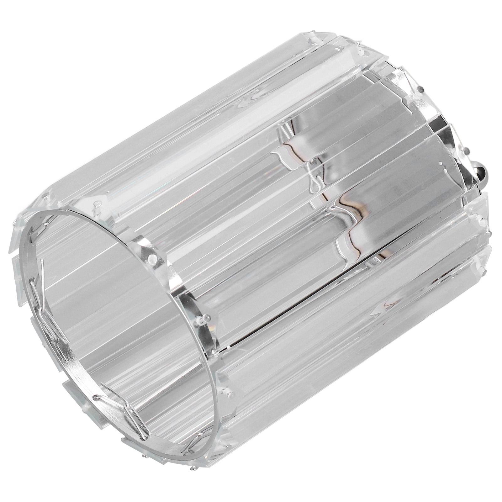 

Cosmetic Brush Holder Transparent Glass Round Decorative Desktop Pen Storage Organizer BoxSilver серебряный