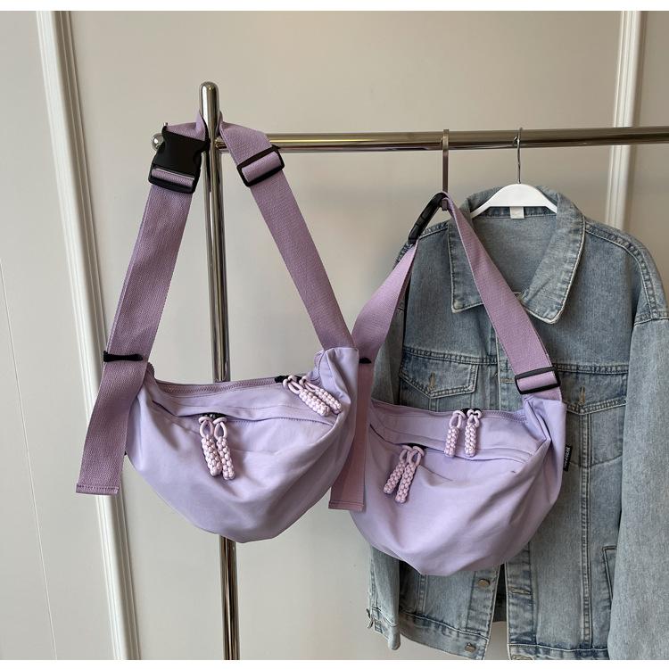 Casual Nylon Dumpling Bag Street Popular Shoulder Messenger Bag Women's New Versatile Korean Version Underarm Bag Student Bag