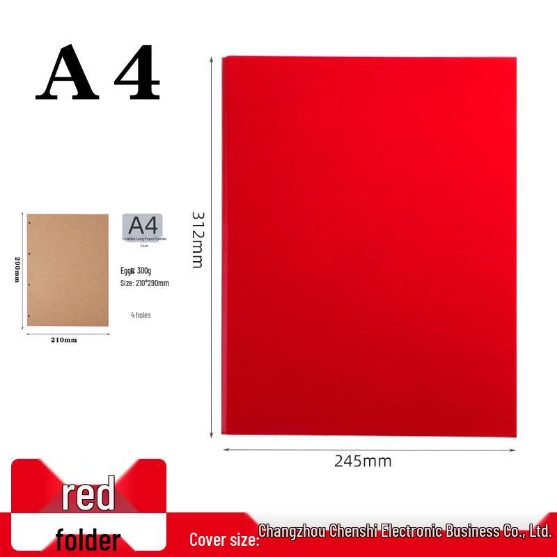 Chenshi Leather A4 Business Notebook & 4-Hole File Folder with Logo