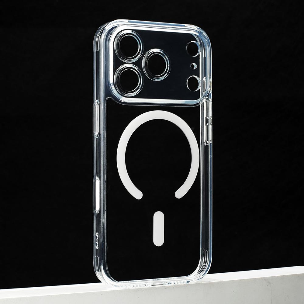 Fine Hole High Magnetic Suction Mobile Phone Case Is Suitable for Apple 17promax Camera Touch Button All-inclusive Anti-drop Protective Cover
