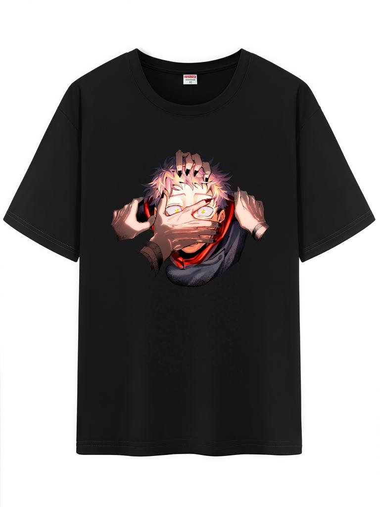 2026 New Unisex Japanese Anime JJK Pattern TShirt Jujutsu Kaisen Character Gojo Graphic Short Sleeve Regular Fix Tee Shirt