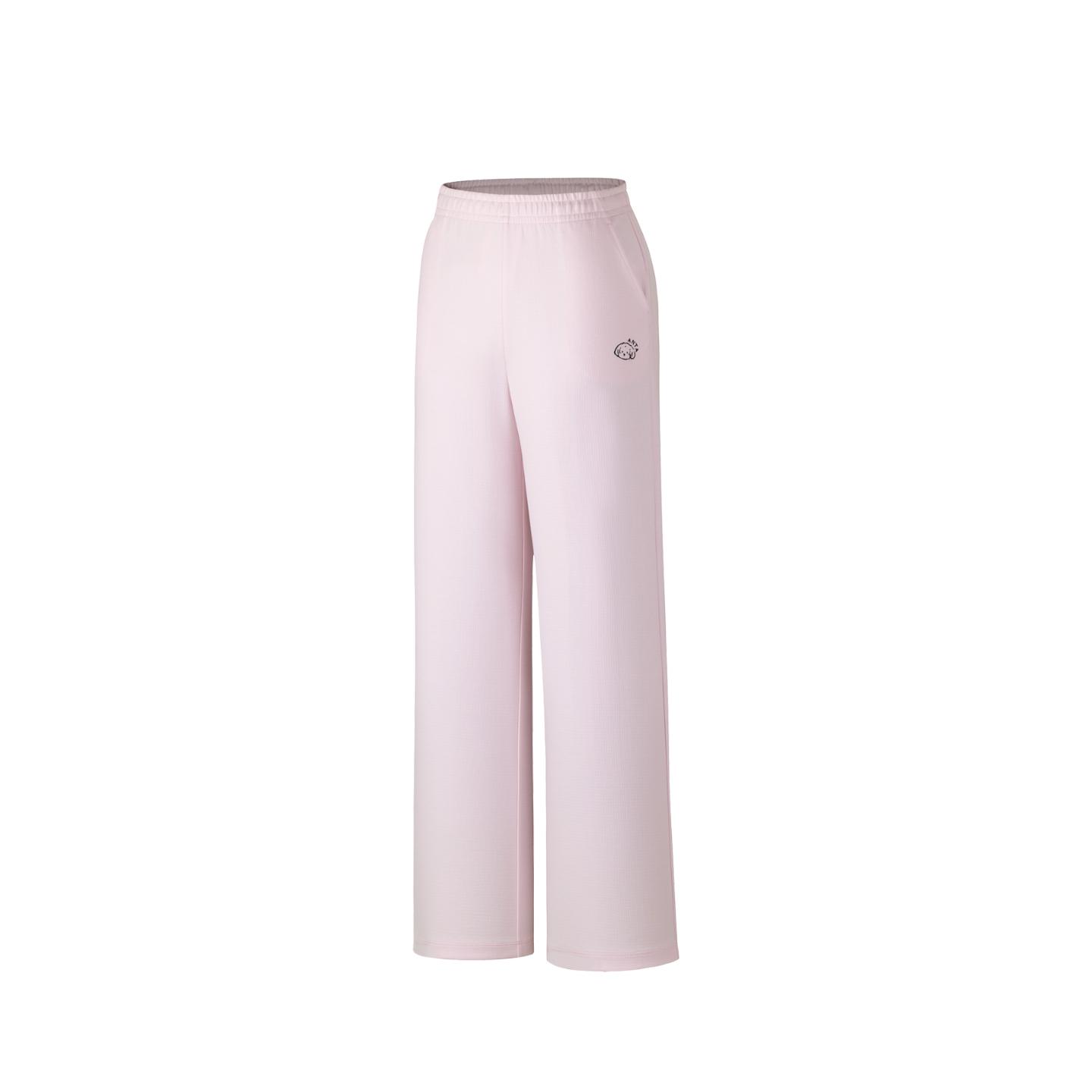 

Anta Life Series Womens Long Sweatpants Spring 2026 Knitted Sports Pants Women bottoms Light-Pink 962618303-4 2XL