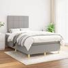 Exclusive House - Bed Slat Base with Mattress Light Grey 120x200cm Fabric
