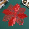 Christmas PVC Placemat, Christmas Flower Bronzing Dining Table Insulation Mat, Pot Mat, Thermal Insulation Mat, Coaster, Tea Mat