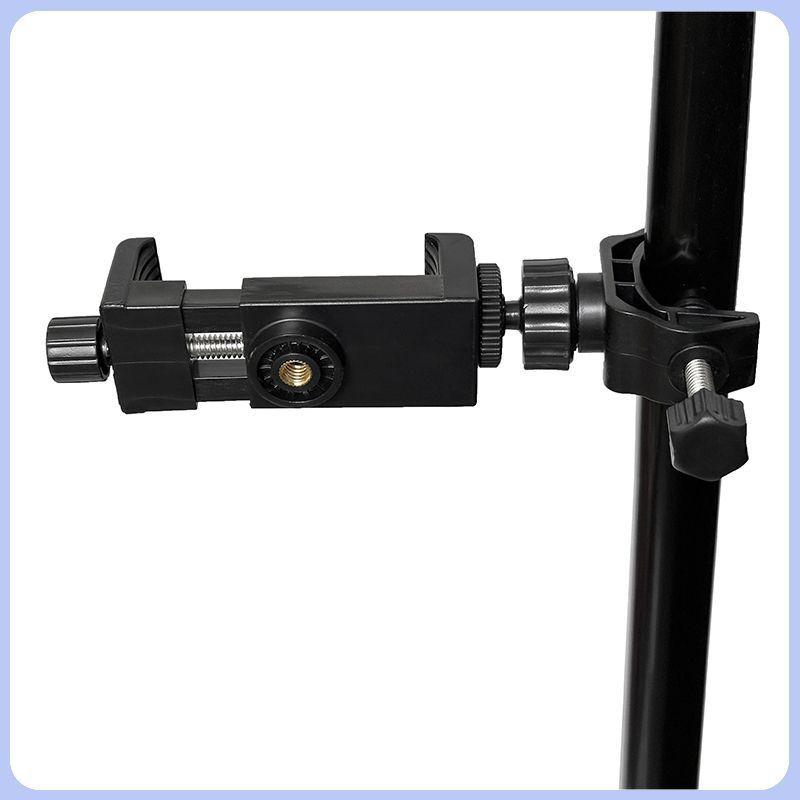 Tripod Fixing Clip for Mobile Live Streaming - Stable Double Knob Extension Adapter Stand