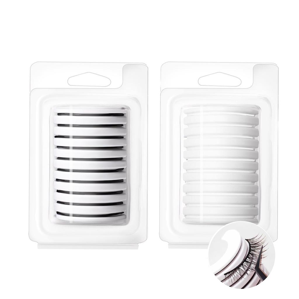 PAVIKE False Eyelash Pack of Soft and Suitable for Makeup Accessories 10 Self-Adhesive Strips, 20, Comfortable, Non-Irritating, Reusable, Beginners,