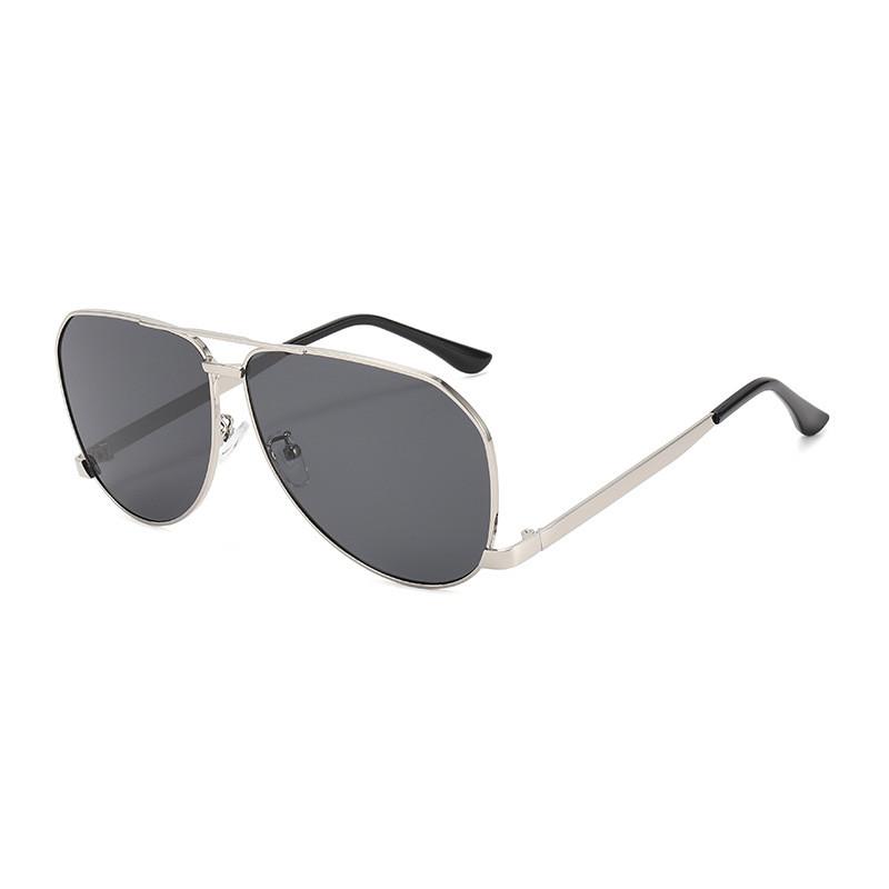 

Toad Shape Sunglasses Uv400 Polarized Aviator Style For Outdoor Activities SilverFrameGray