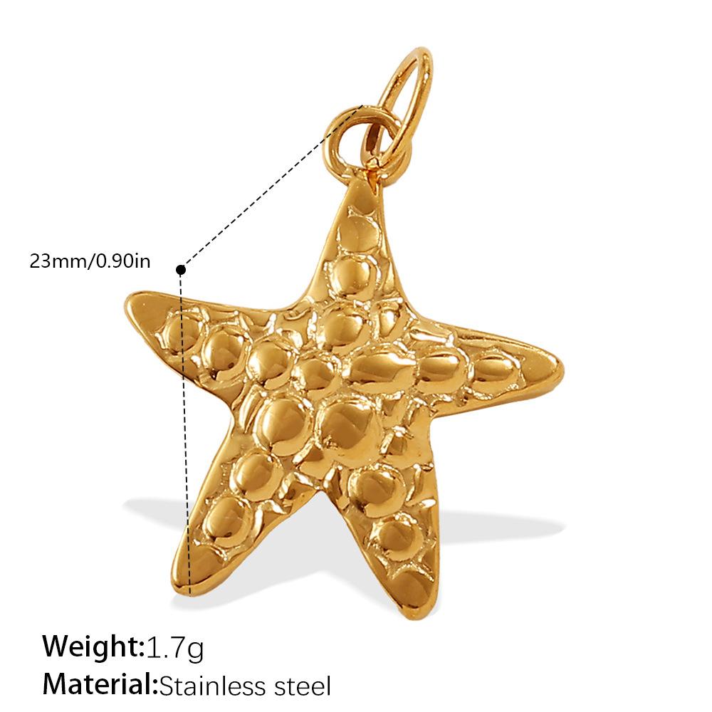 Ocean Element Conch Shell Pendant Accessories Stainless Steel Gold-Plated Beach Wind Accessories