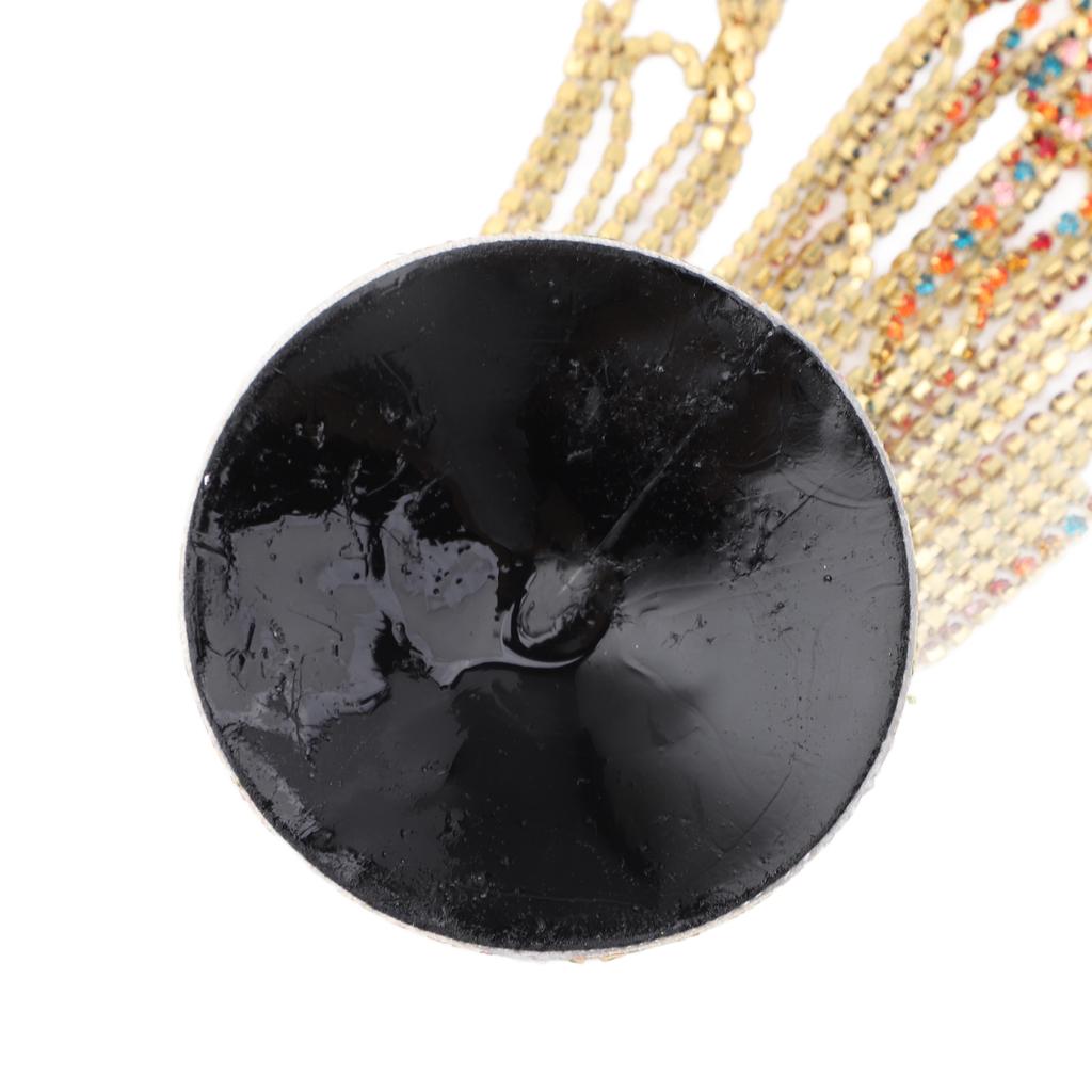 1pair Rhinestone Tassel Nipple Pasties Seamless Reusable Breathable Rhinestone Festival Nipple Stickers for Nightclub Party