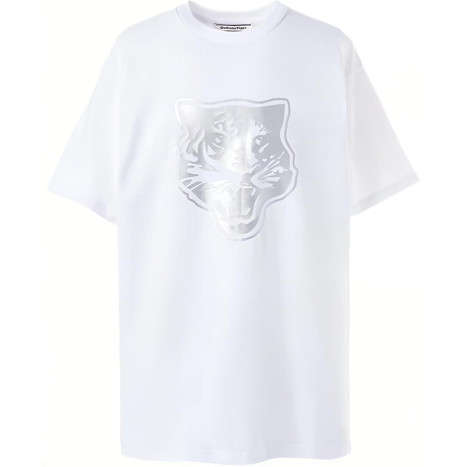 

ONITSUKA TIGER Футболка с коротким рукавом с животным принтом, топы унисекс, белая 2183A460-102 XL