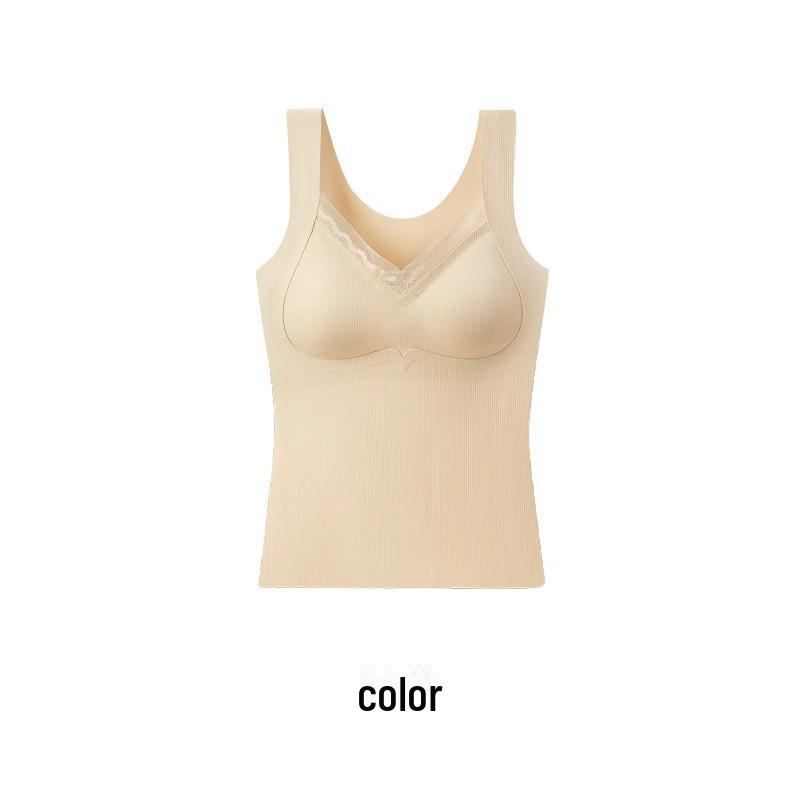 Women's Warm Down Vest with Padded Chest, Winter Sports Bra-Free, Inner Wear, Beautiful Back, Sanded.