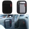 Car Leather Mesh Bag Oxford Fabric Storage Net Bags Car Interior Organizer Phones Coins Keys Storage Auto Stowing Tidying Tools