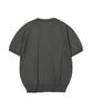 GNOK Layered Round Short Sleeve Knit [Charcoal]