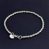 925 Silver Bracelet 3MM Twisted Rope Exquisite Ladies Fashion Wedding Party Gift Jewelry