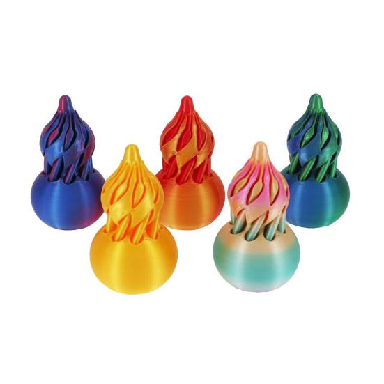 3D-gedruckte Spiral-Kürbis-Figur Unmögliche Durchgangsskulptur Vortex-Faden-Illusion Stressabbau Kinder Erwachsene Mini-Spiral-Kürbis Fidget-Spielzeug
