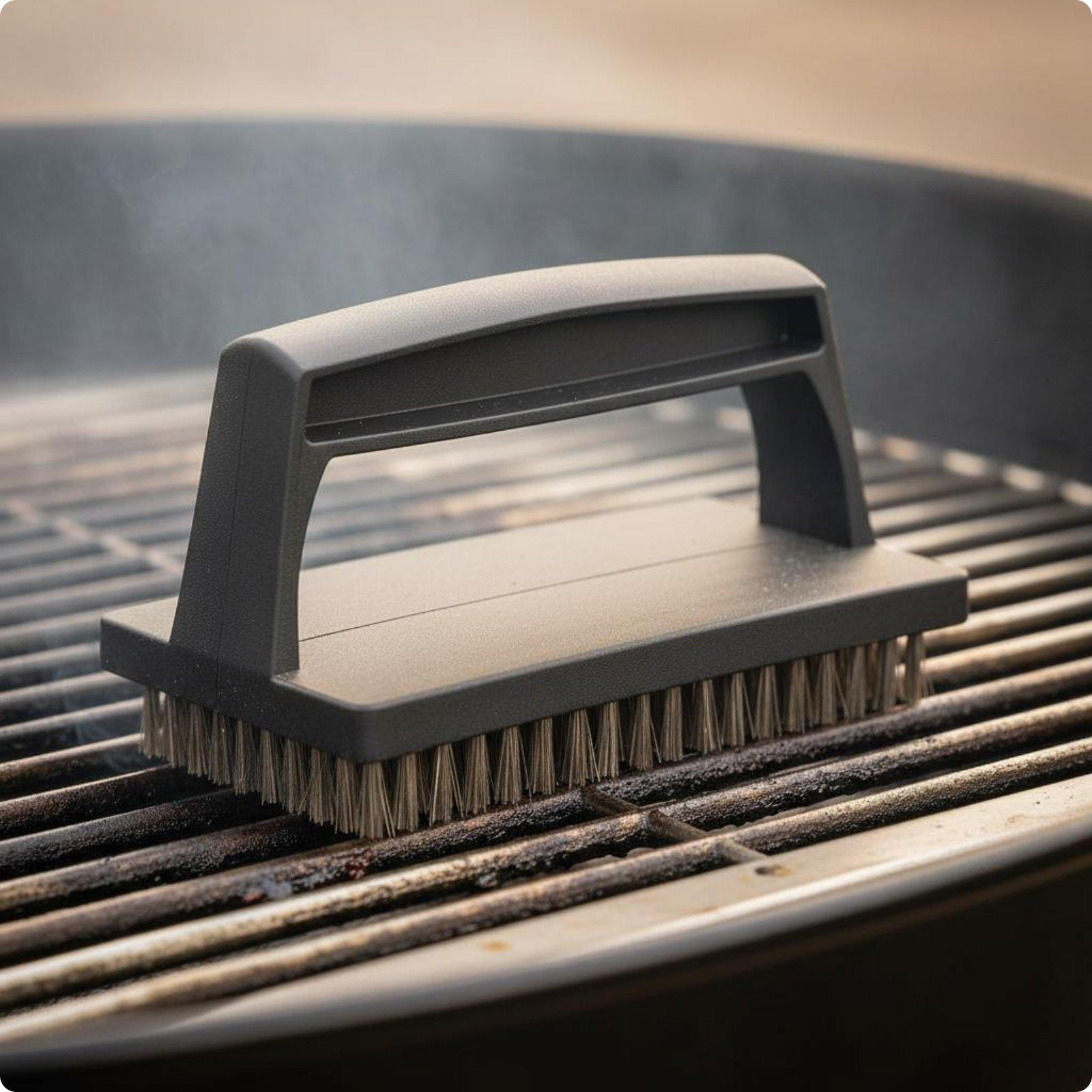 Grill Cleaning Effortless Grip Handle Barbecue Brush Handled Scrubber for Camping Steel Wire Brush