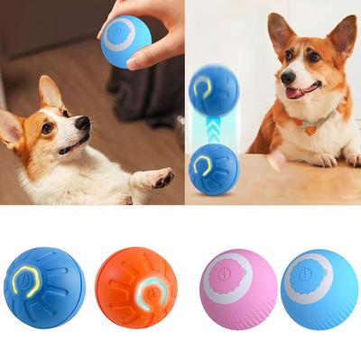 Intelligent Teasing Dog Ball Boredom Relief Artifact Bite Resistant Dog Interactive Toy Ball LED Fun Toys Automatic Jumping Ball