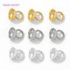 10/20Pcs Crimp Beads 18K Gold Plated Brass Bead End Cap with Loop,End Caps For Jewelry,DIY Bracelet Jewelry Making Accessories