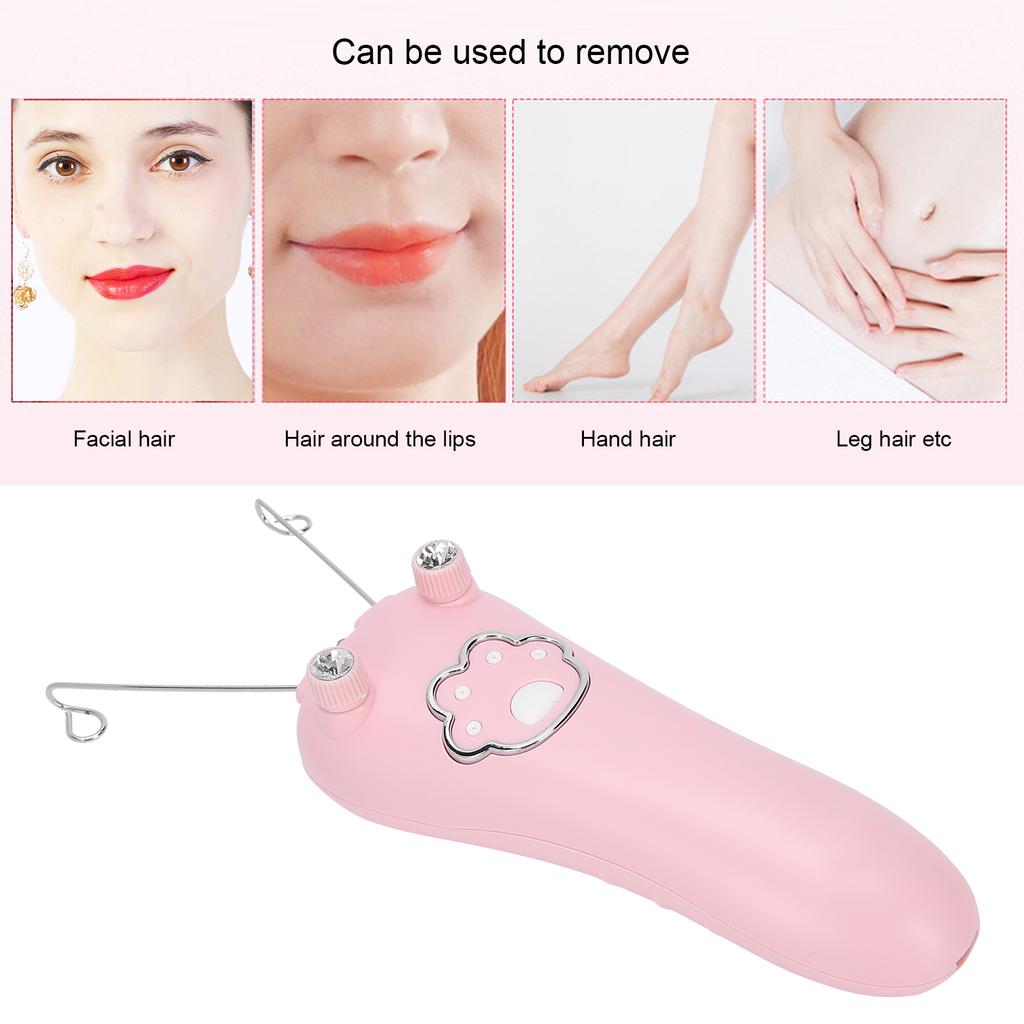 USB Charging Electric Cotton Thread Epilator Facial Body Hair Removal Machine Device