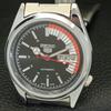 VINTAGE REFURBISHED SEIKO 5 AUTOMATIC 6309A JAPAN MENS BLACK WATCH a441082-9 Sk-a441082-1