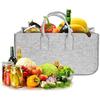 Firewood Log Carrier Tote Bag, HomeYoo Felt Foldable Firewood Holder Basket, Large Capacity Fireplace Wood Stove Accessories with Handle (Grey)