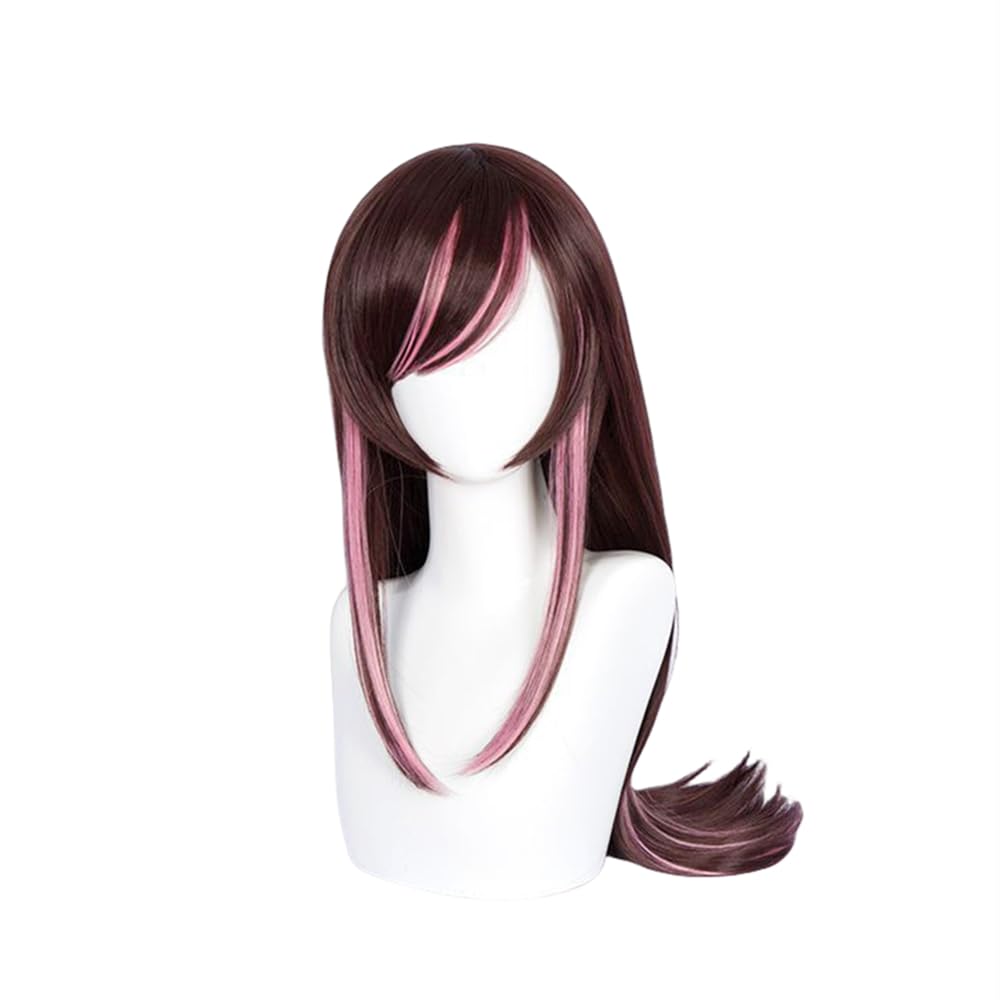 Sizuuenn VTuber Kizuna AI Cosplay Long Hair Cosplay Wig with Dedicated Perfect for School Cultural and Photo L1 Wig, Wig, Type, Heat-Resistant Yarn,